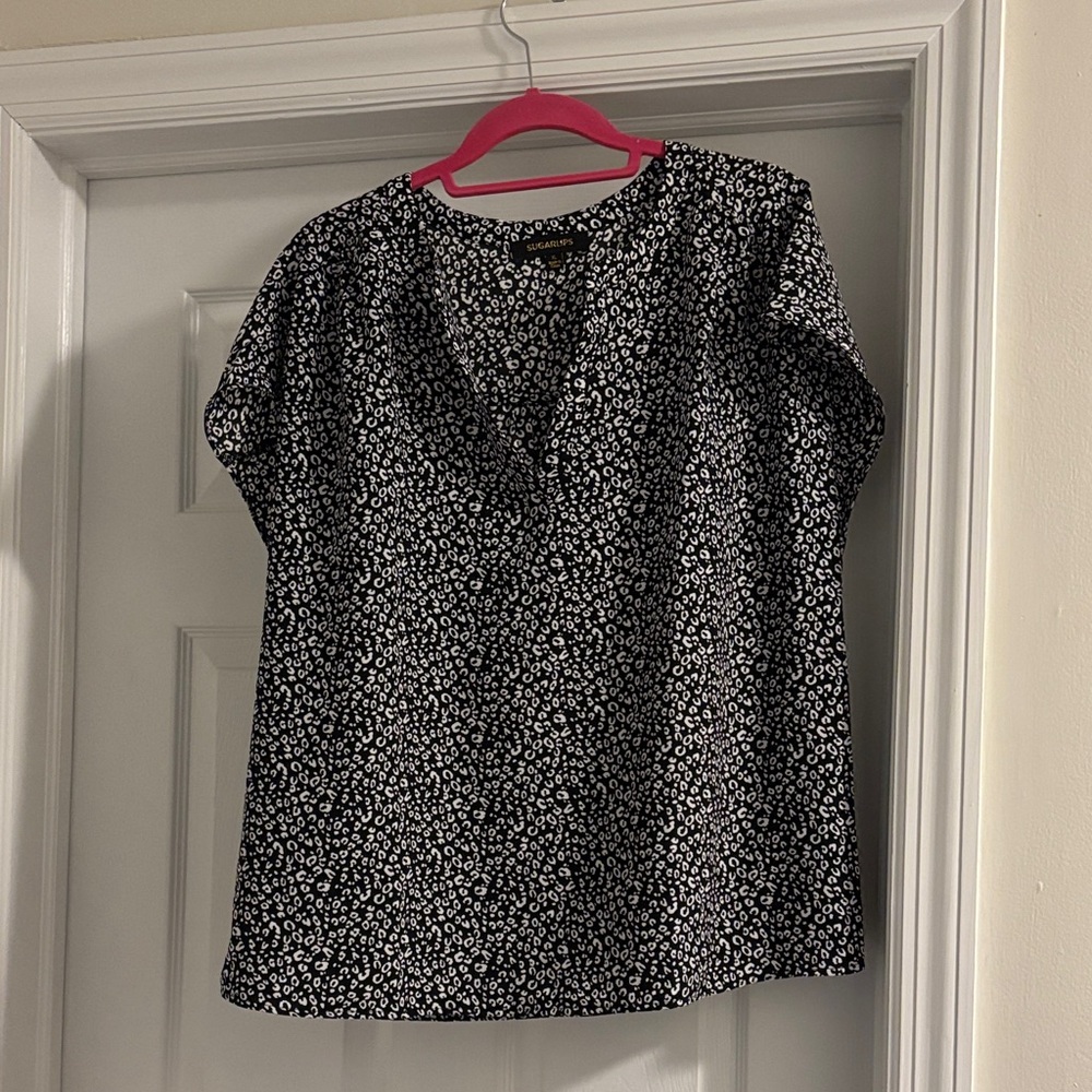 Sugarlips Black and White Women's Top